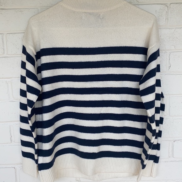 NWT Loft Stripes Button Shoulder Sweater - Picture 8 of 10